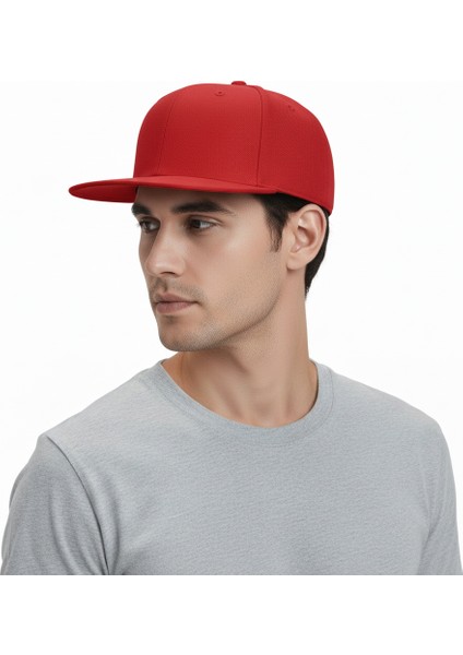 Hip Hop Snapback Cap Modern Kırmızı Şapka Logosuz Erkek/kadın fırsatları