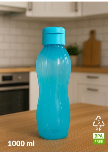 2’li Pp-5 Su Şişesi Seti – 1000 ml Sızdırmaz Matara, Bpa Free, Ev-Iş-Spor Için Mavi-Turuncu fiyatları