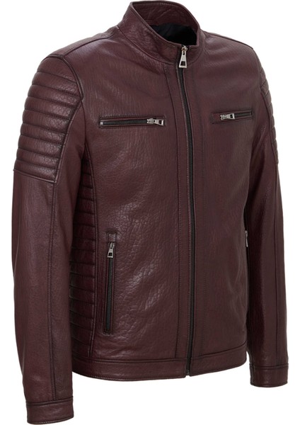 Bordo Hakiki Deri Erkek Hakiki Deri Mont - E23KDM310544-R4X fiyatları