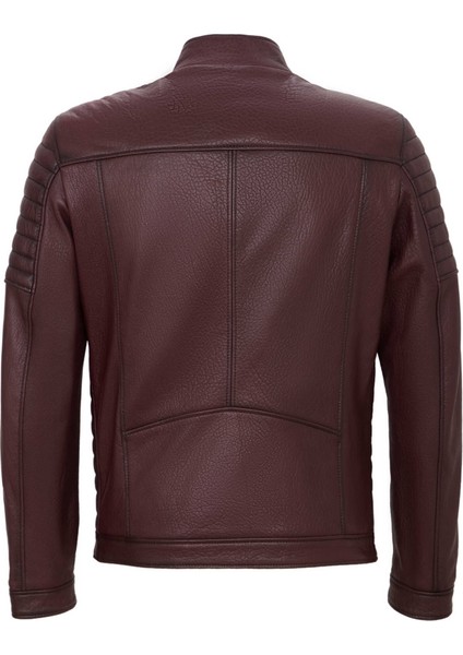 Bordo Hakiki Deri Erkek Hakiki Deri Mont - E23KDM310544-R4X fırsatları