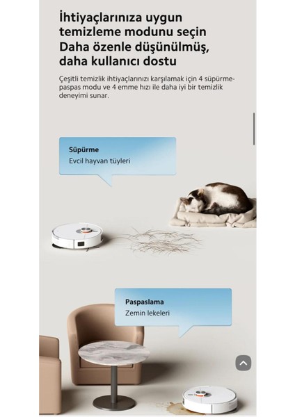 6000PA Soniktitreşimle Olağanüstü Temizlik Yeni Nesil Lds Lazer Navigasyon Sistem Robot Süpürge S20+
