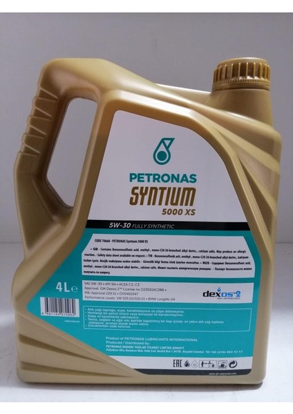 Syntınum 5000 Xs (Partikül/dpf) 5W-30 4 Lt ÜRETIM:2023 fiyatları