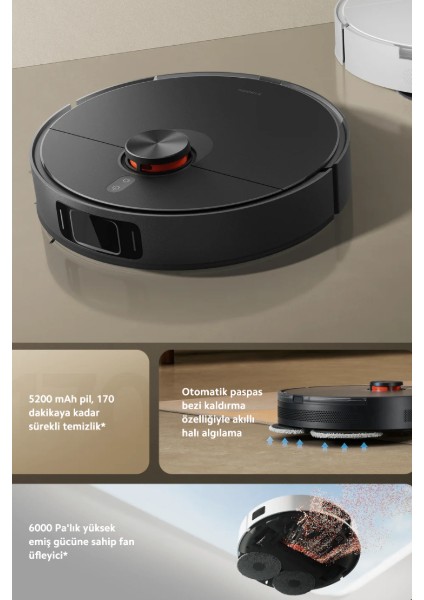 Akıllı Robot Süpürge Halı Tanıma ve Mop Kaldırma Özelliği 6000PA Yüksek Çekim Gücü S20PLUS fiyatları