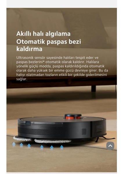 Akıllı Robot Süpürge Halı Tanıma ve Mop Kaldırma Özelliği 6000PA Yüksek Çekim Gücü S20PLUS indirimleri