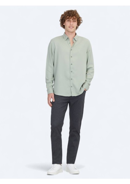 Mint Regular Fit Dokuma Casual Gömlek fiyatları