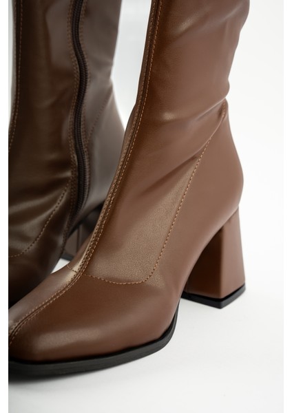 Pensa Kısa Topuklu Streç Bot- Kahverengi fırsatları