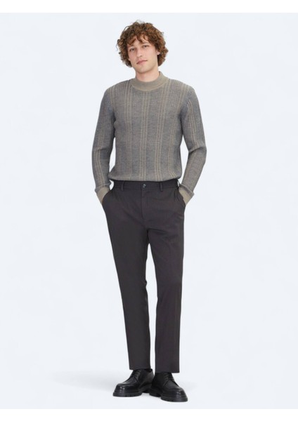 Antrasit Dokuma Jogging Fit Çevre Dostu Casual Pantolon