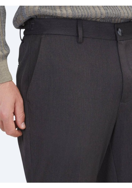 Antrasit Dokuma Jogging Fit Çevre Dostu Casual Pantolon modelleri