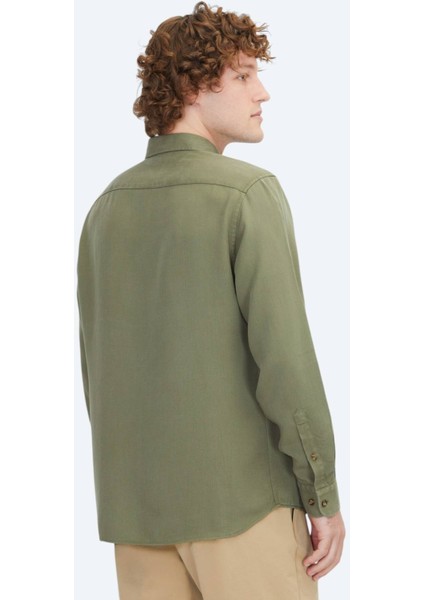 Haki Regular Fit Dokuma Casual Gömlek indirimleri