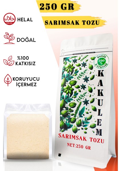 Sertifikalı 250 gr Yerli Taş Köprü Sarımsak Tozu