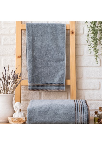 Home Rosy Armürlü Havlu 50X90 cm 1 Parça-Indigo