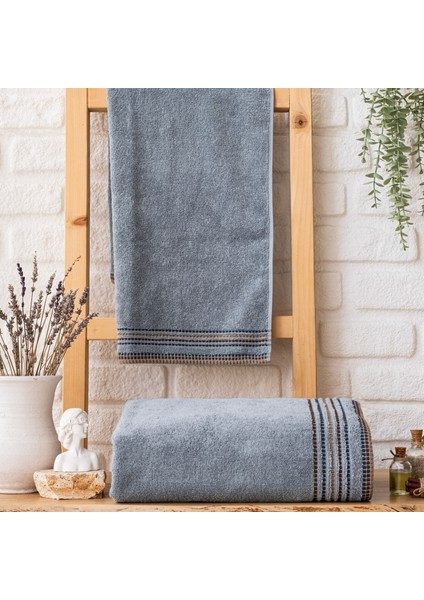 Home Rosy Armürlü Havlu 50X90 cm 1 Parça-Indigo fırsatları