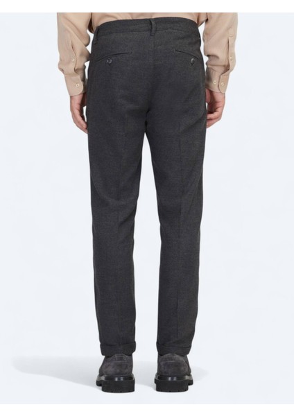 Antrasit Dokuma Jogging Fit Casual Yün Karışımlı Pantolon fırsatları
