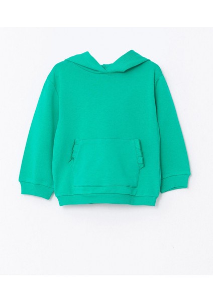 Lcw Baby Yeşil Kapüşonlu Uzun Kollu Basic Kız Bebek Sweatshirt ve Pantolon 2'li Takım fiyatları