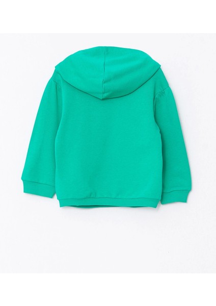 Lcw Baby Yeşil Kapüşonlu Uzun Kollu Basic Kız Bebek Sweatshirt ve Pantolon 2'li Takım fırsatları