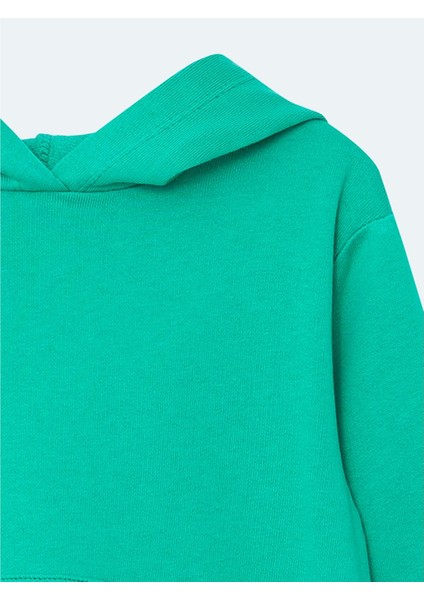 Lcw Baby Yeşil Kapüşonlu Uzun Kollu Basic Kız Bebek Sweatshirt ve Pantolon 2'li Takım indirimleri