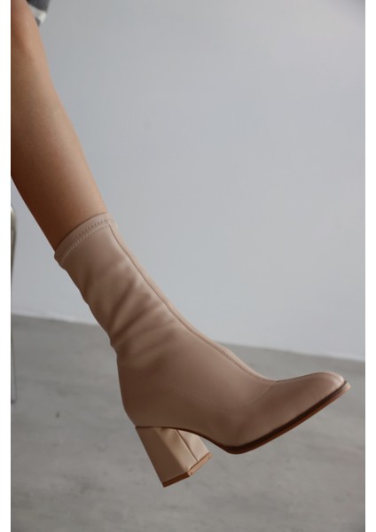 Pensa Kısa Topuklu Streç Bot- Bej fiyatları