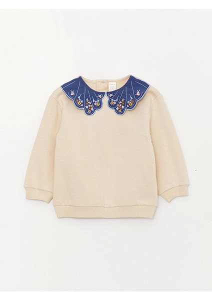 Lcw Baby Bej Bebe Yaka Kız Bebek Sweatshirt ve Tayt 2'li Takım fiyatları