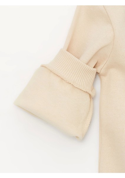 Lcw Baby Bej Bebe Yaka Kız Bebek Sweatshirt ve Tayt 2'li Takım fırsatları