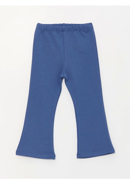 Lcw Baby Bej Bebe Yaka Kız Bebek Sweatshirt ve Tayt 2'li Takım