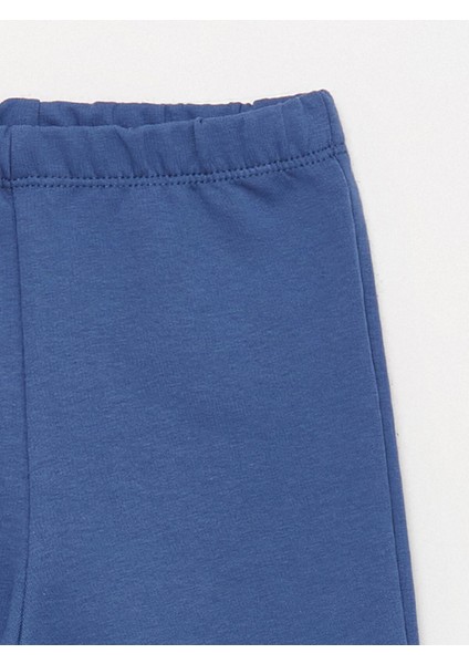 Lcw Baby Bej Bebe Yaka Kız Bebek Sweatshirt ve Tayt 2'li Takım