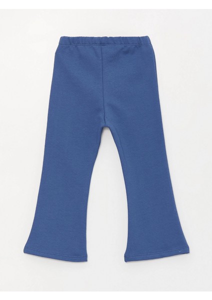 Lcw Baby Bej Bebe Yaka Kız Bebek Sweatshirt ve Tayt 2'li Takım