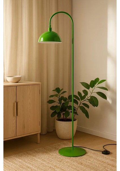 Yeşil Lambader Hareketli Başlık Modern Dekoratif Metal Oturma Odası Çalışma Odası Zemin Lambası fiyatları