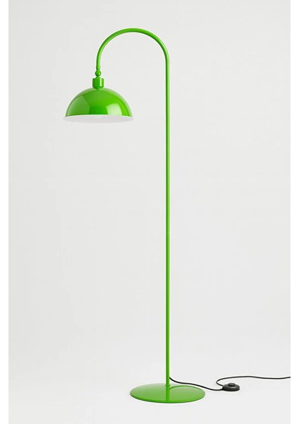 Yeşil Lambader Hareketli Başlık Modern Dekoratif Metal Oturma Odası Çalışma Odası Zemin Lambası fırsatları