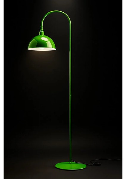 Yeşil Lambader Hareketli Başlık Modern Dekoratif Metal Oturma Odası Çalışma Odası Zemin Lambası
