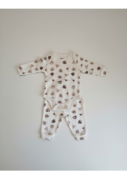 Erkek Bebek Desenli Body Alt Takım