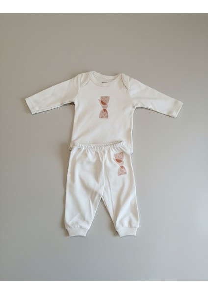 Erkek Bebek Desenli Body Alt Takım
