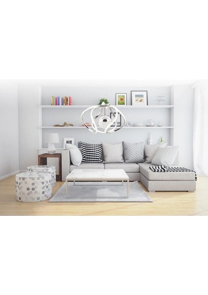 Uzay Ledli 1 Toplu 3 Renk Salon Oturma Yatak Mutfak Odası Avizesi