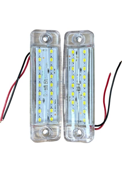 18 LED Parmak LED Kasa Dorse Lambası 24V Beyaz (E Belgeli) 2 Adet Fiyatı
