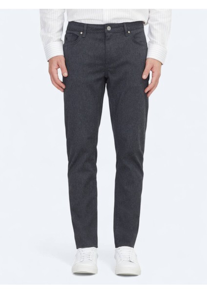 Antrasit Dokuma Regular Fit Casual Pamuk Karışımlı Pantolon fiyatları