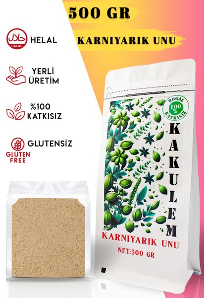 Glutensiz Sertifikalı Karnıyarık Unu Tohum Tozu 500 gr
