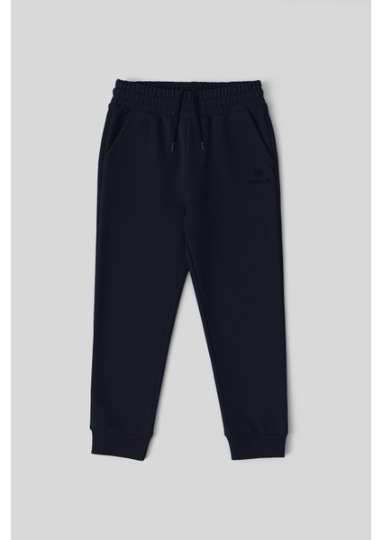 Lacivert Standart Fit Manşetli Ince Erkek Çocuk Eşofman Alt - 11205