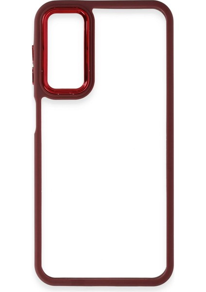 Samsung Galaxy A14 4g Elegant Clear Case (Şeffaf Kılıf) - Stylish Protective Cover - Kırmızı fiyatları