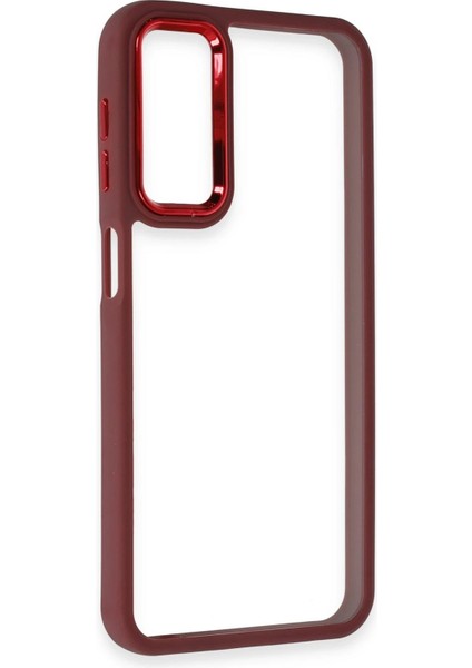 Samsung Galaxy A14 4g Elegant Clear Case (Şeffaf Kılıf) - Stylish Protective Cover - Kırmızı modelleri