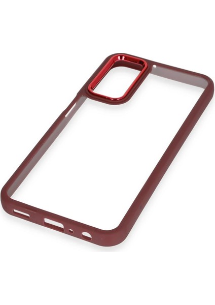 Samsung Galaxy A14 4g Elegant Clear Case (Şeffaf Kılıf) - Stylish Protective Cover - Kırmızı indirimleri