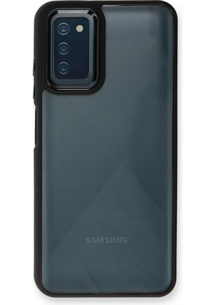 Samsung Galaxy A03S Elegant Clear Case (Şeffaf Kılıf) - Stylish Protective Cover - Siyah fiyatları