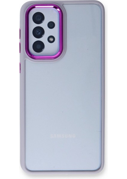 Samsung Galaxy A23 4g Elegant Clear Case (Şeffaf Kılıf) - Stylish Protective Cover - Lila fiyatları