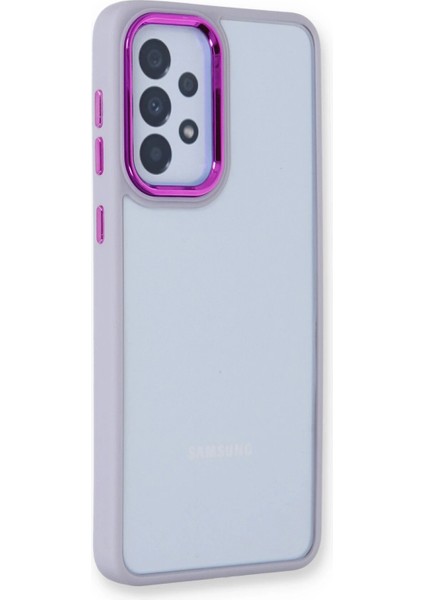 Samsung Galaxy A23 4g Elegant Clear Case (Şeffaf Kılıf) - Stylish Protective Cover - Lila indirimleri
