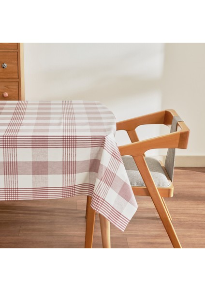 Luna Ekoseli Pvc Masa Örtüsü Kırmızı