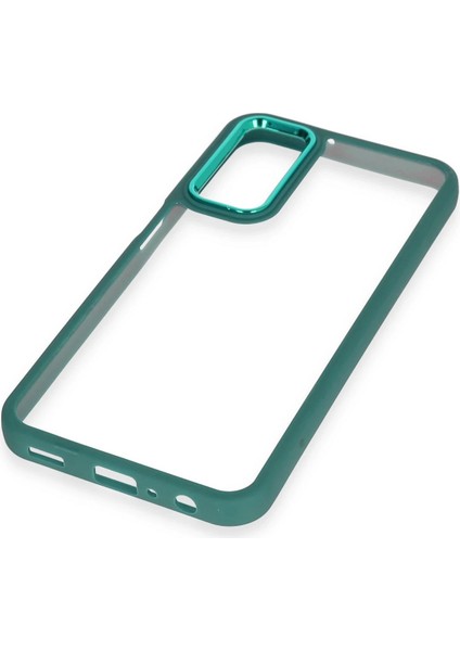 Samsung Galaxy A24 4g Elegant Clear Case (Şeffaf Kılıf) - Stylish Protective Cover - Haki Yeşil indirimleri