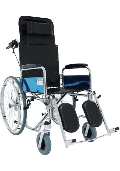 Çok Fonksiyonlu Tekerlekli Sandalye | Geniş Ayarlanabilir Sırtlık, Yatabilir Koltuk, Katlanabilir Yapı G124E