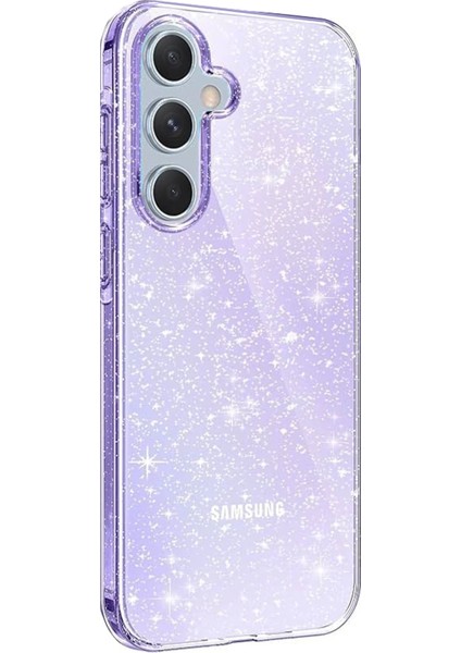 Samsung Galaxy A05S Zira Kapak – Simli, Şık & Yıldızlı Görünüm - Mor