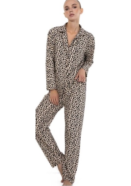 Aurelia Notte Süet Kumaş Gömlek Yaka Kışlık Kadın Pijama Takımı Yumuşak ve Şık Ev Giyim fırsatları