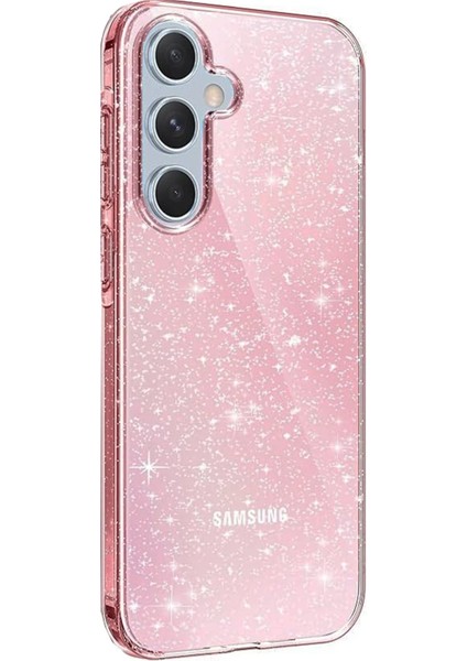 Samsung Galaxy A05S Zira Kapak – Simli, Şık & Yıldızlı Görünüm - Pembe fırsatları