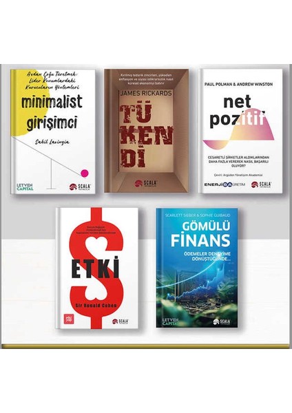 Minimalist Grisimci + Tukendi + Net Pozitif + Etki + Gomulu Finans=5 Set
