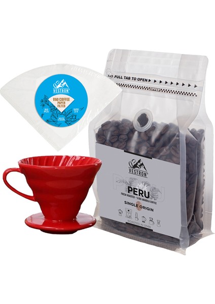V60 Kahve Demleme Tanışma Seti| Peru Amozonas Arabica Espresso|single 250 gr